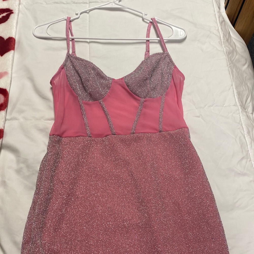 Pink shimmer dress